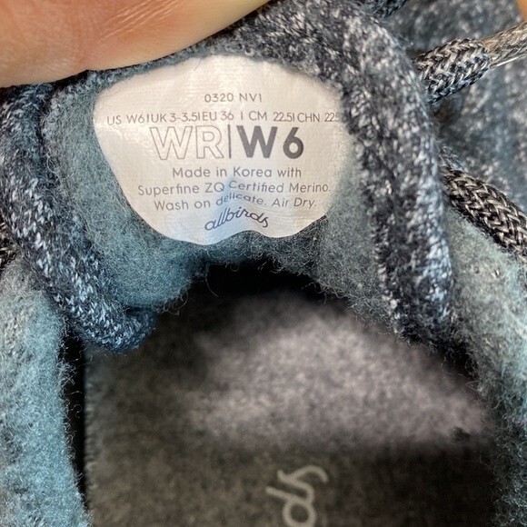 All Birds Wool Runner Mizzles Blue Gray With Black Soles 6 - Picture 10 of 10